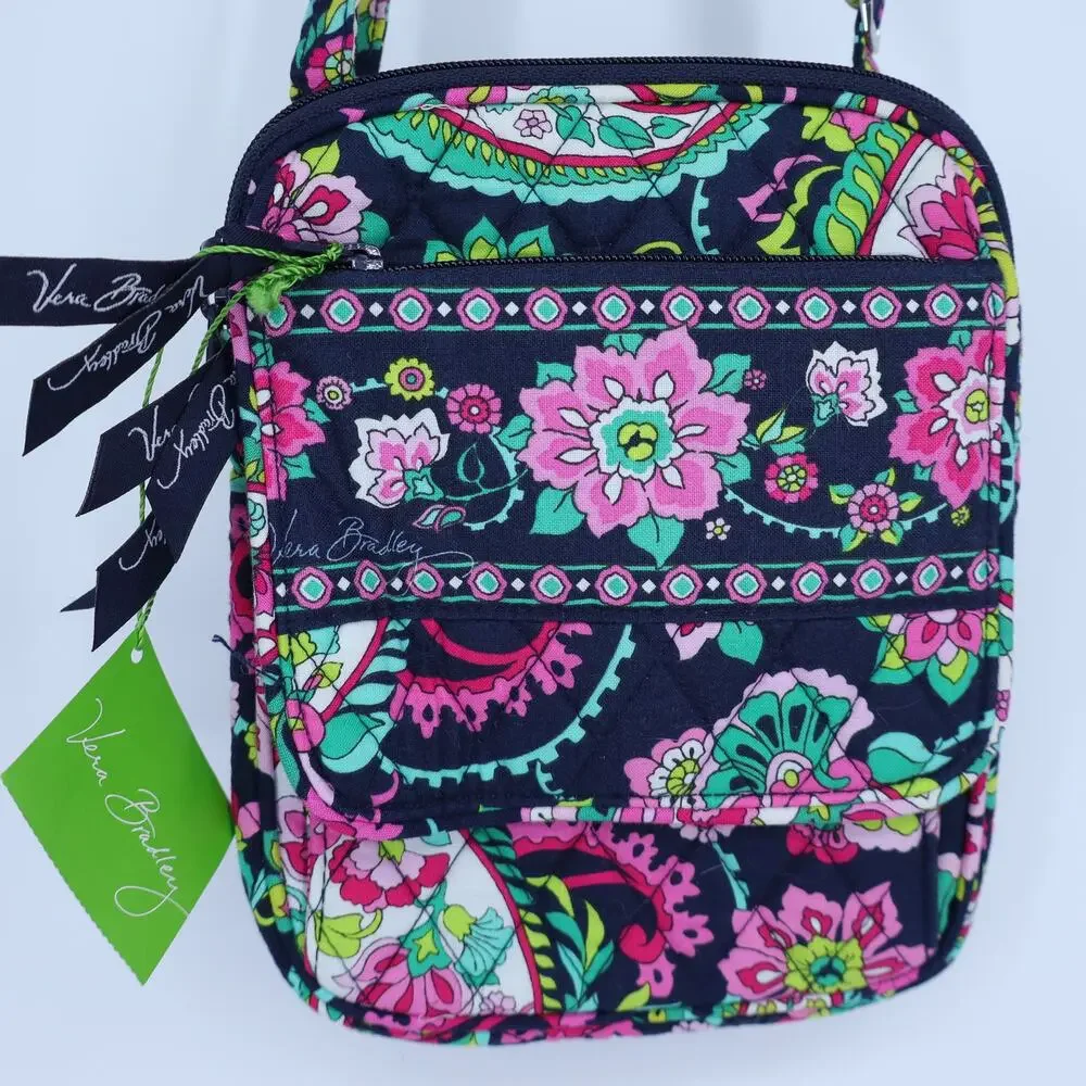 VERA BRADLEY Little Hipster Crossbody Bag Petal Paisley Multicolor NWT Purse